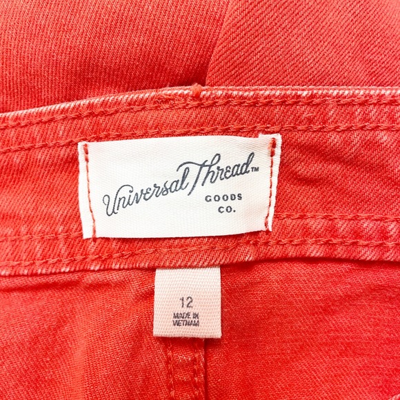 Universal Thread Women's Red High Rise Sailor Wide Leg Jeans Size 12 - Picture 5 of 6